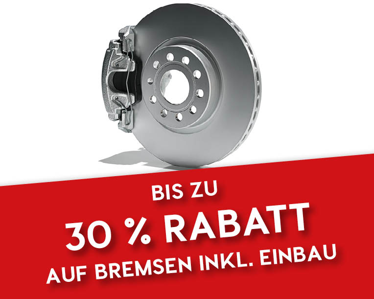 Herbstaktion - bis zu 30 % Altersrabatt auf Bremsen inkl. Einbau